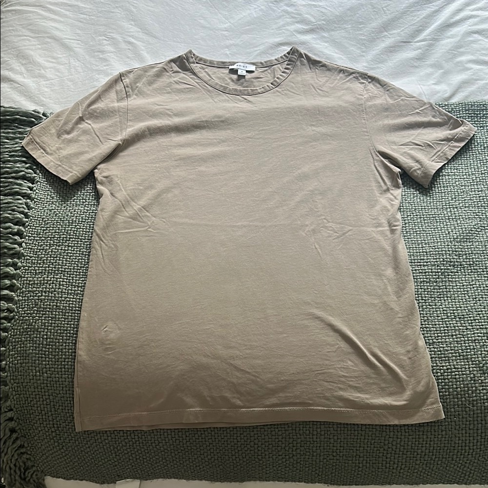 Reiss Tan Short Sleeve Tee Classic Cotton
